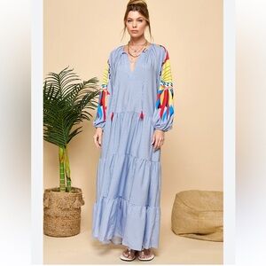 Holiday Stripe Midi Dress